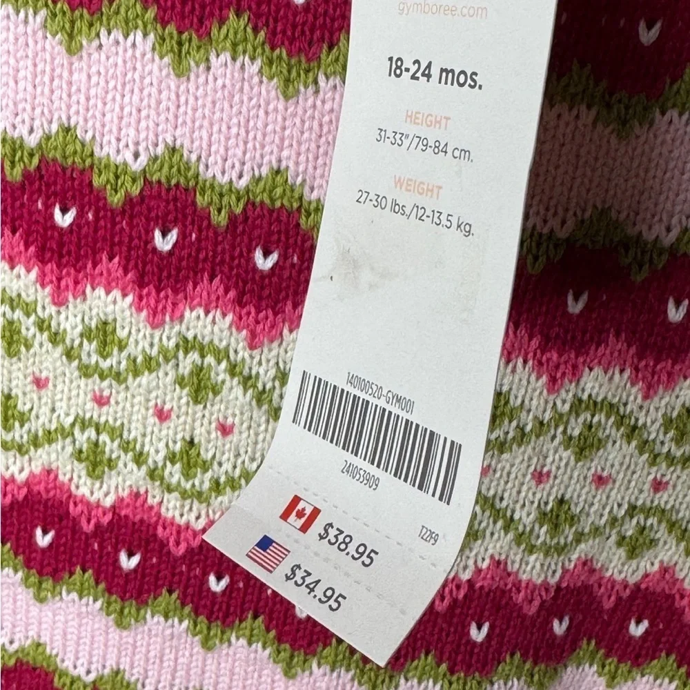 Gymboree Sleeveless Sweater Dress. New with tags. Size  18/24